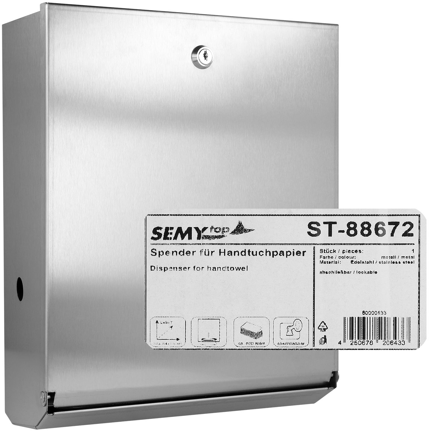 Handtuchspender Edelstahl abschließbar