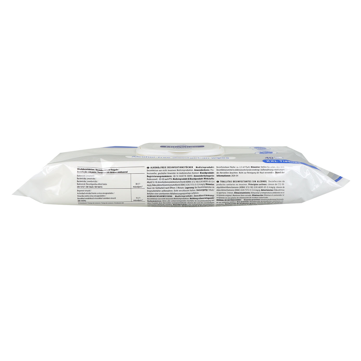 Mikrobac Tissues Flächendesinfektion Flow-Pack