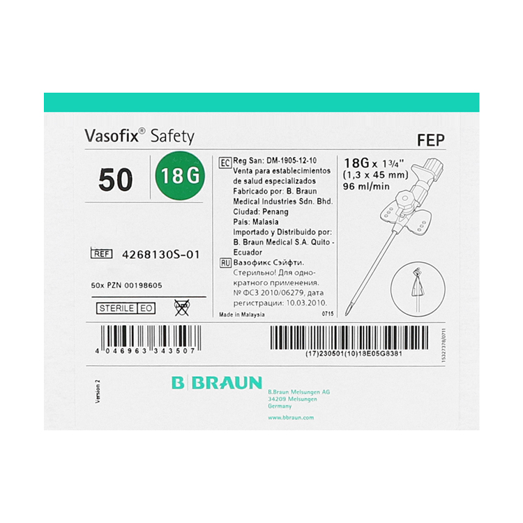 Vasofix Safety, Sicherheitsvenenverweilkanüle mit Zuspritzport