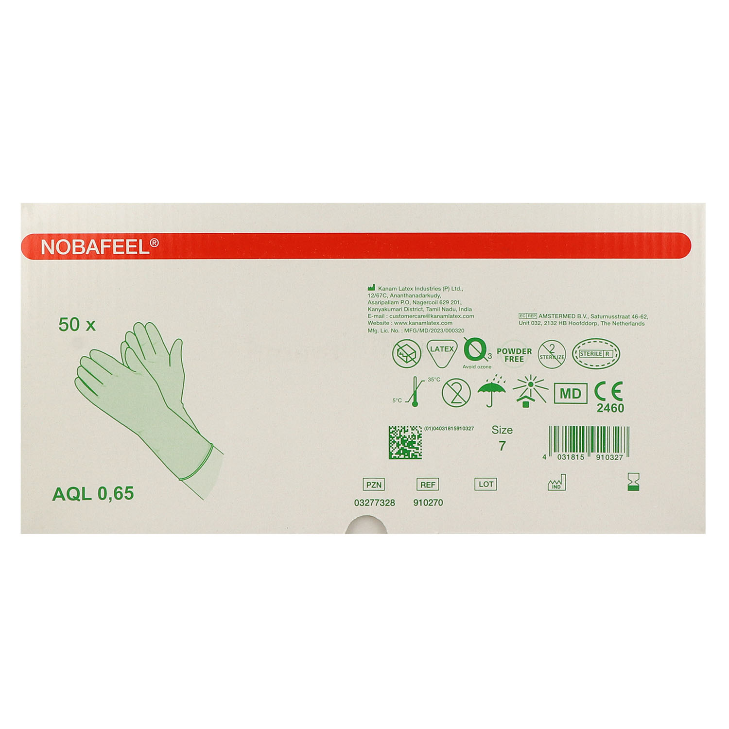 Nobafeel OP-Handschuhe, puderfrei und steril