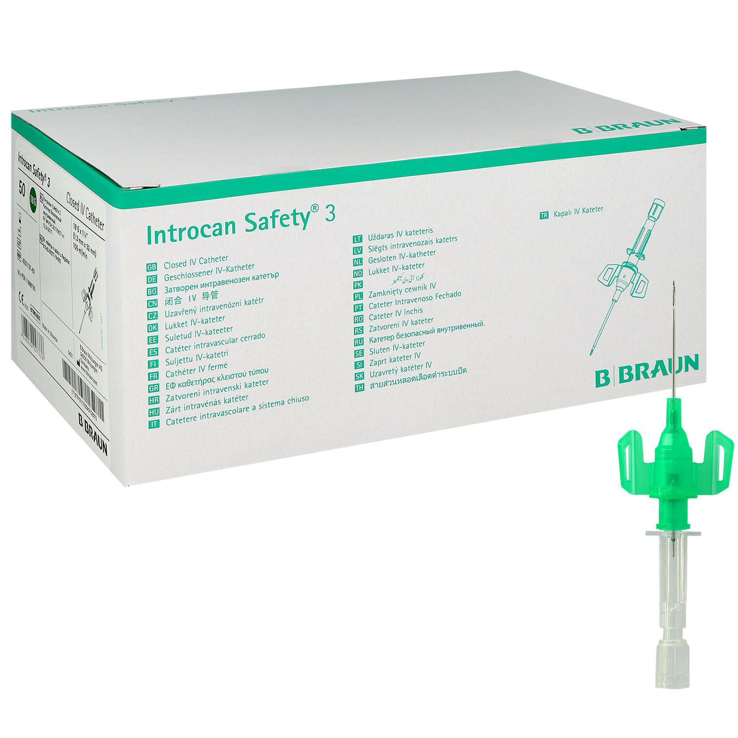 Introcan Safety 3 PUR ️ G18 - 1.3 x 32 mm - grün - 50 St.