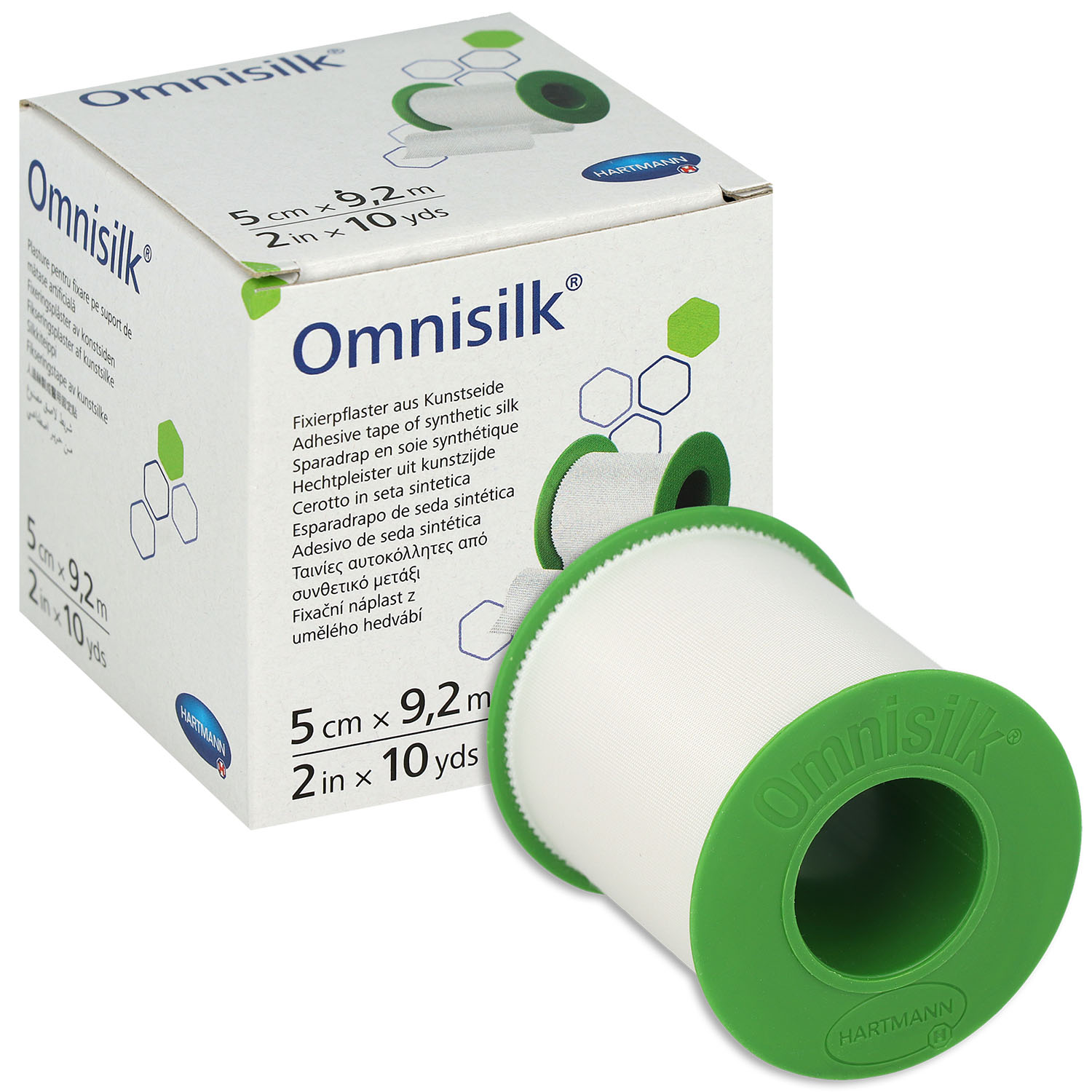 Omnisilk Fixierpflaster Kunstseide 5 cm x 9.2 m - 1 Stück