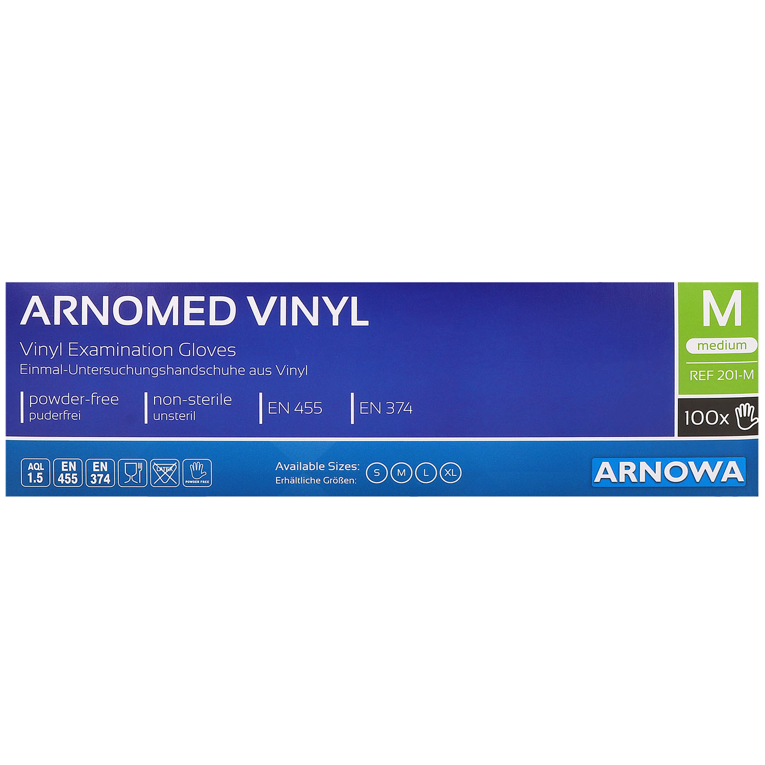Arnomed Vinyl-Untersuchungshandschuhe, puderfrei, unsteril
