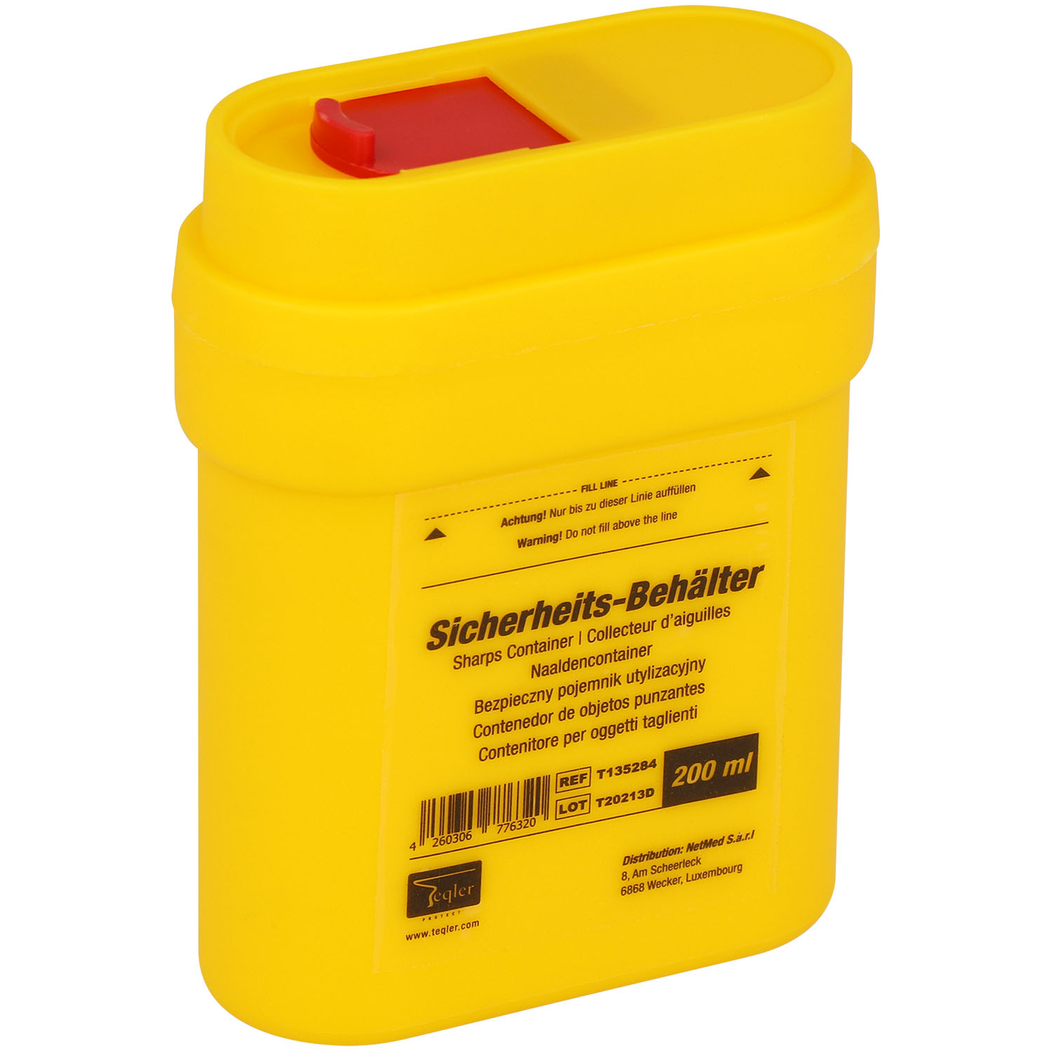 Kanülenabwurfbehälter 6 L Multi-Safe euroMatic 6000 Kanülenabwurfbehälter 6 L Multi-Safe euroMatic 6000