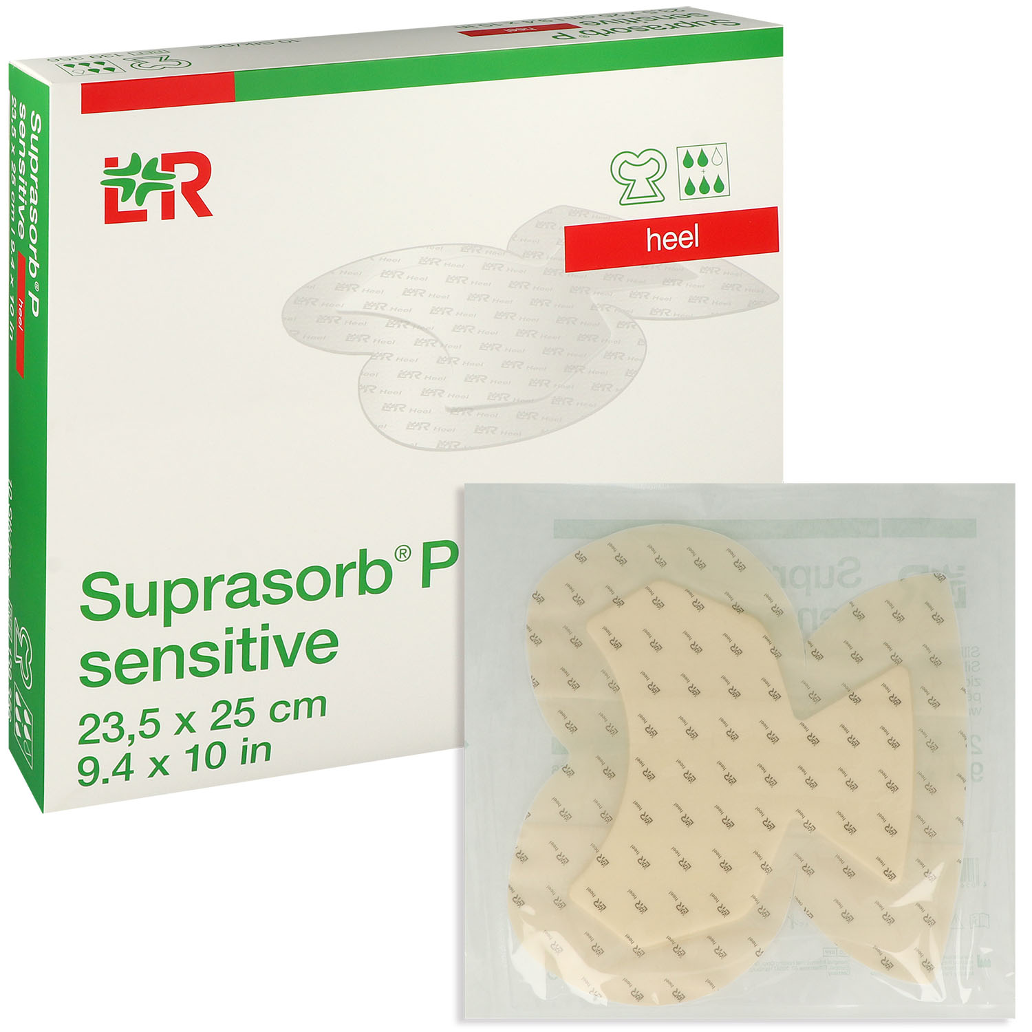 Suprasorb P sensitive heel, mit superabsorbierendem Saugkern, steril