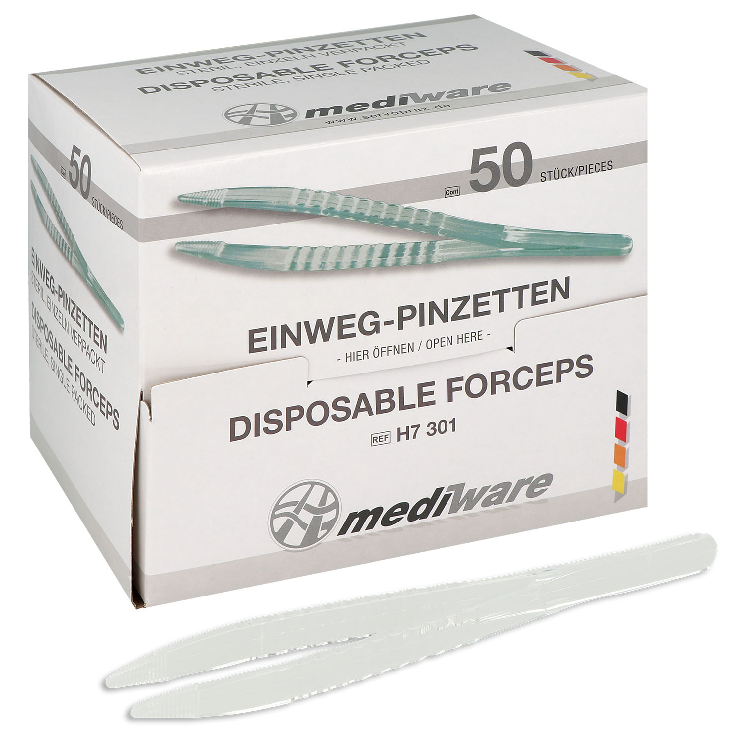Mediware Einmalpinzetten anatomisch