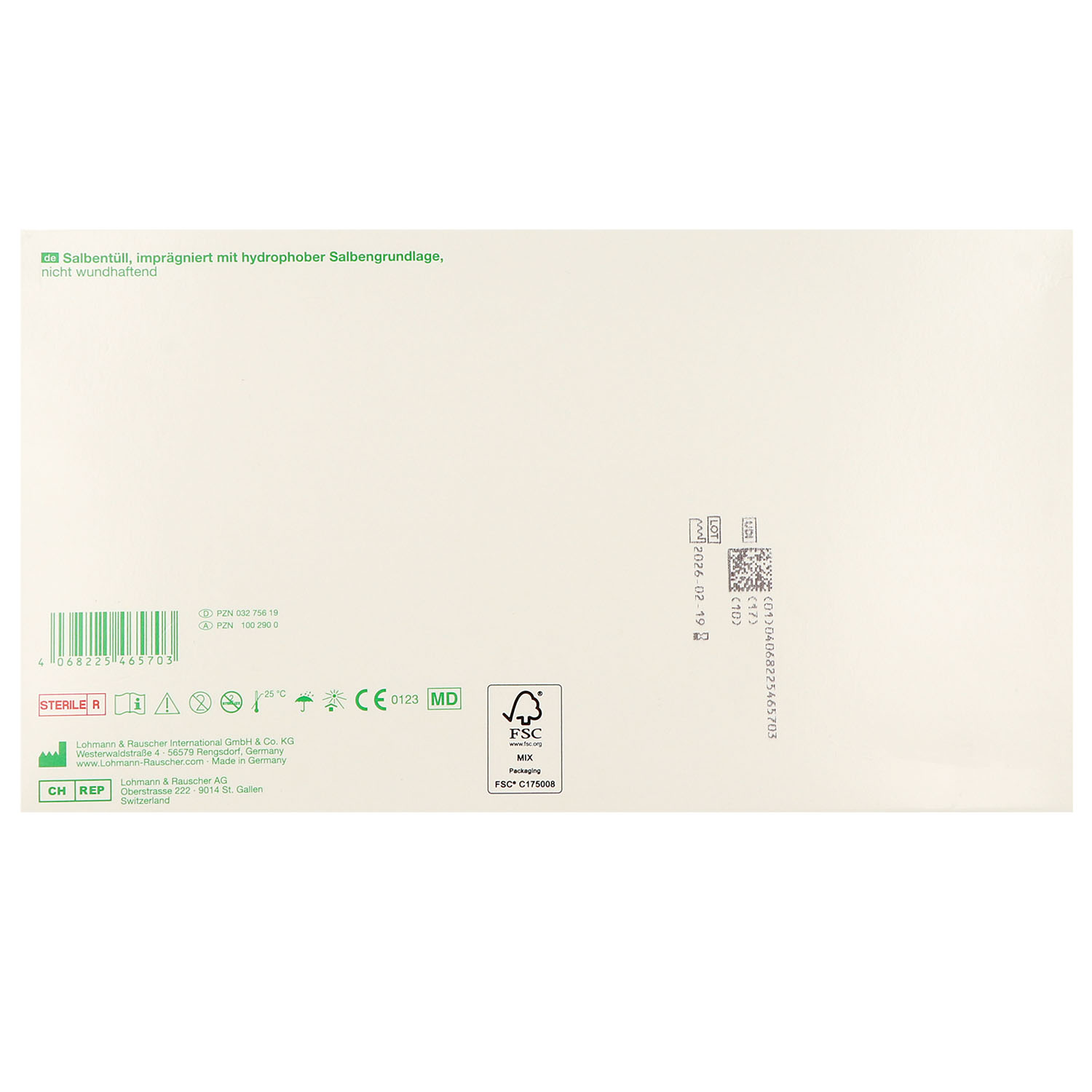 Lomatuell H Salbentüll, Kompresse, steril