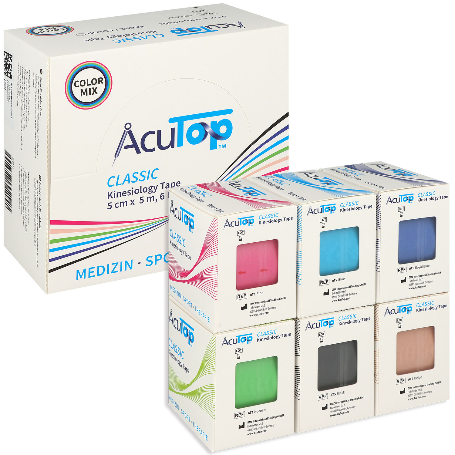 AcuTop Kinesiology Tape Classic 6er Set