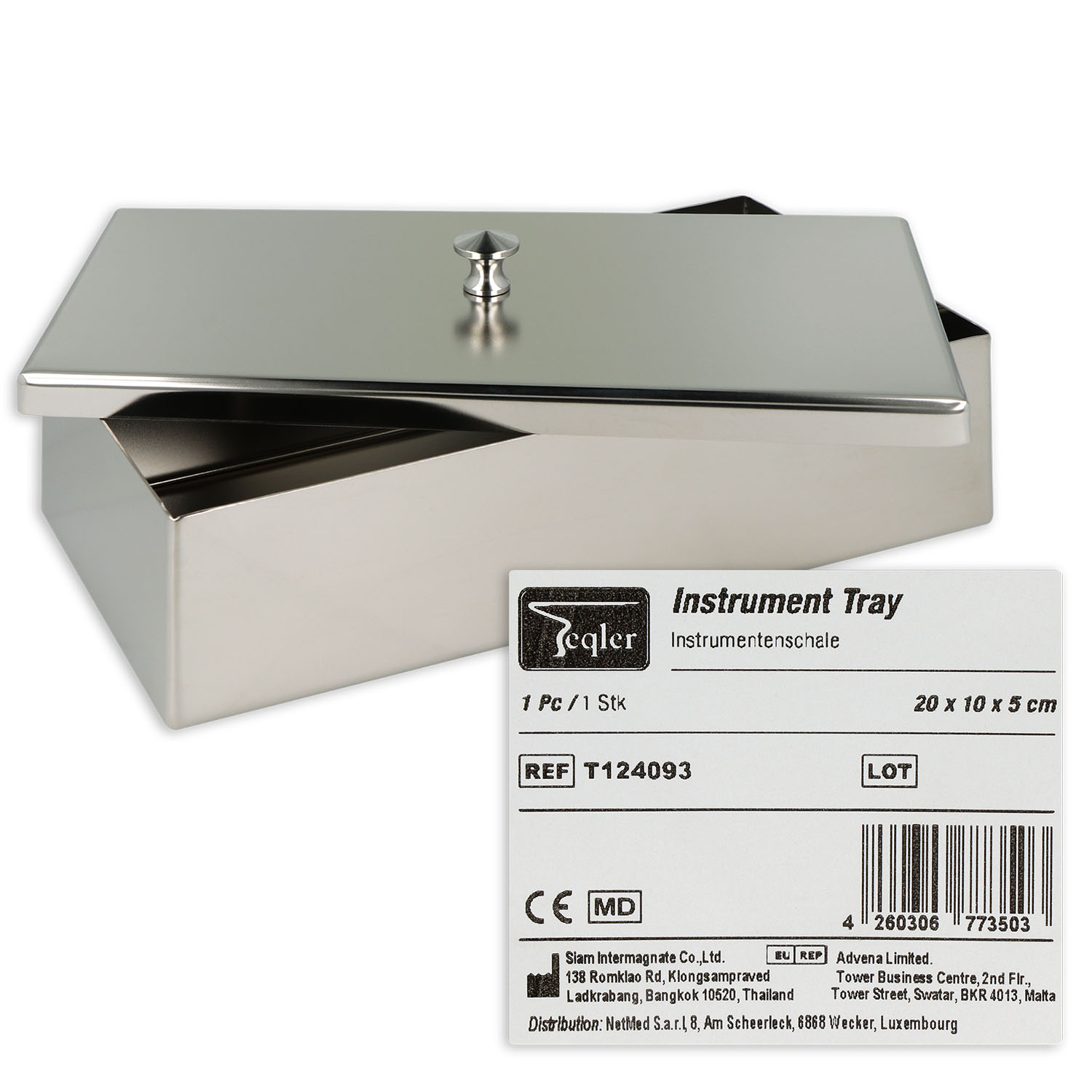 Instrumentenschale mit Knopfdeckel