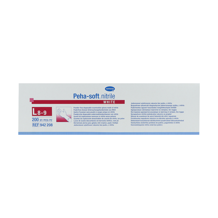 Peha-soft nitrile white Untersuchungshandschuhe, puderfrei