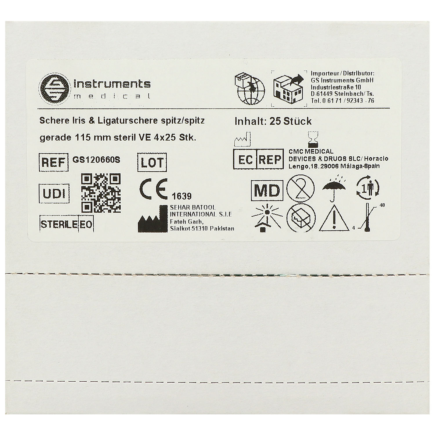 Einmal Iris Scheren, 4 1/2", steril