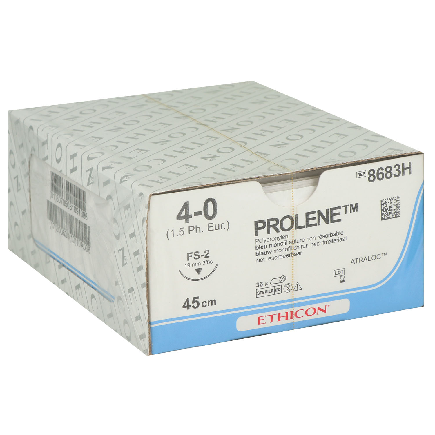 Prolene blau monofil 8683H; FS-2S 19 mm; USP 4-0; 45 cm - 36 St.