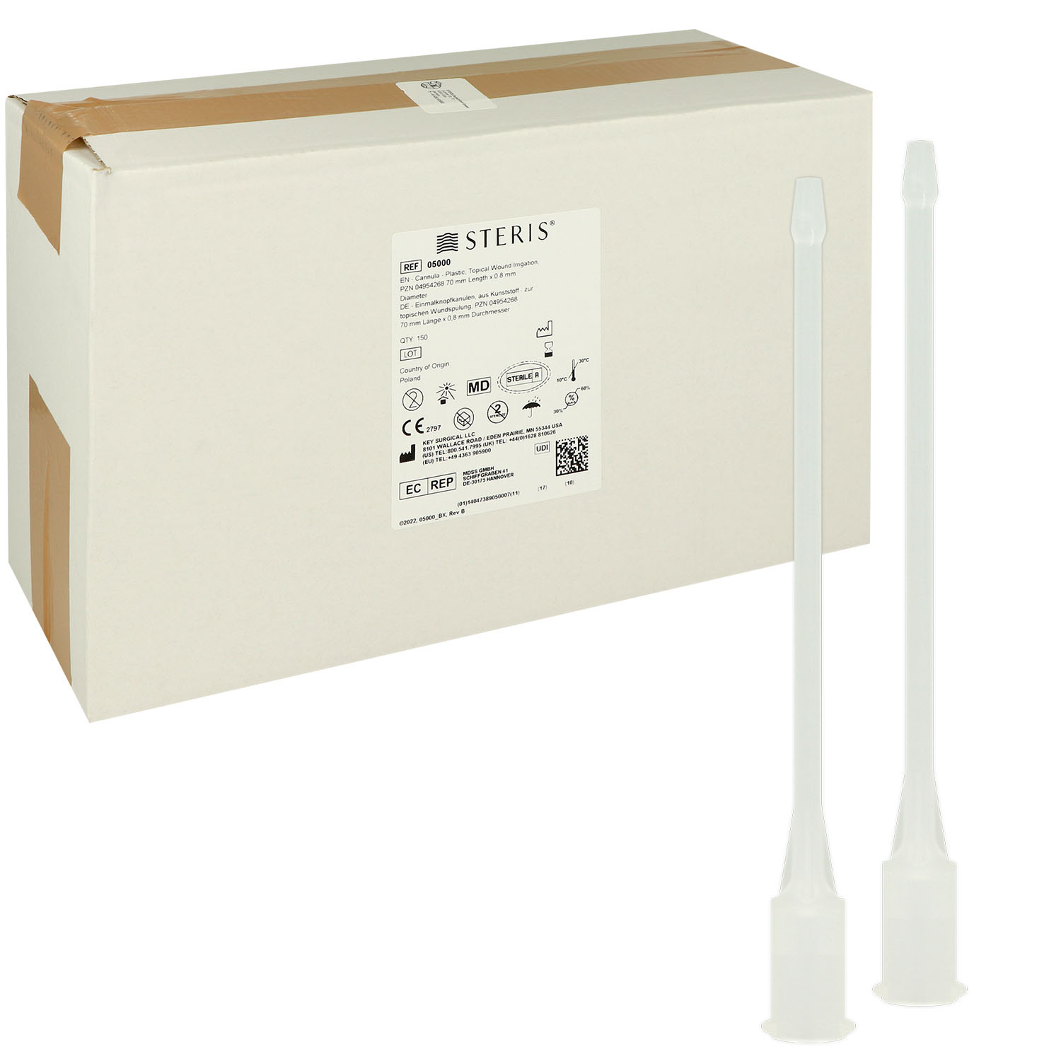 Einmal Knopfkanülen zur Wundspülung, steril 0.8 x 70 x 60 mm - 150 St.