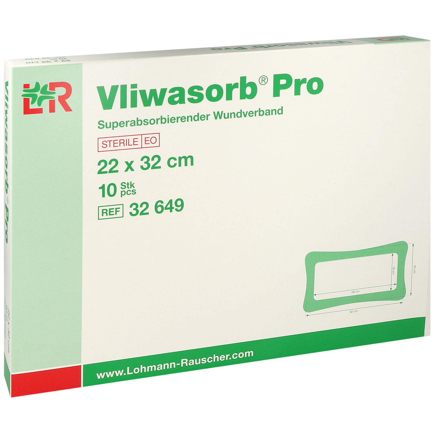 Vliwasorb Pro Superabsorbierender Wundverband - 22 x 32 cm - 10 St.