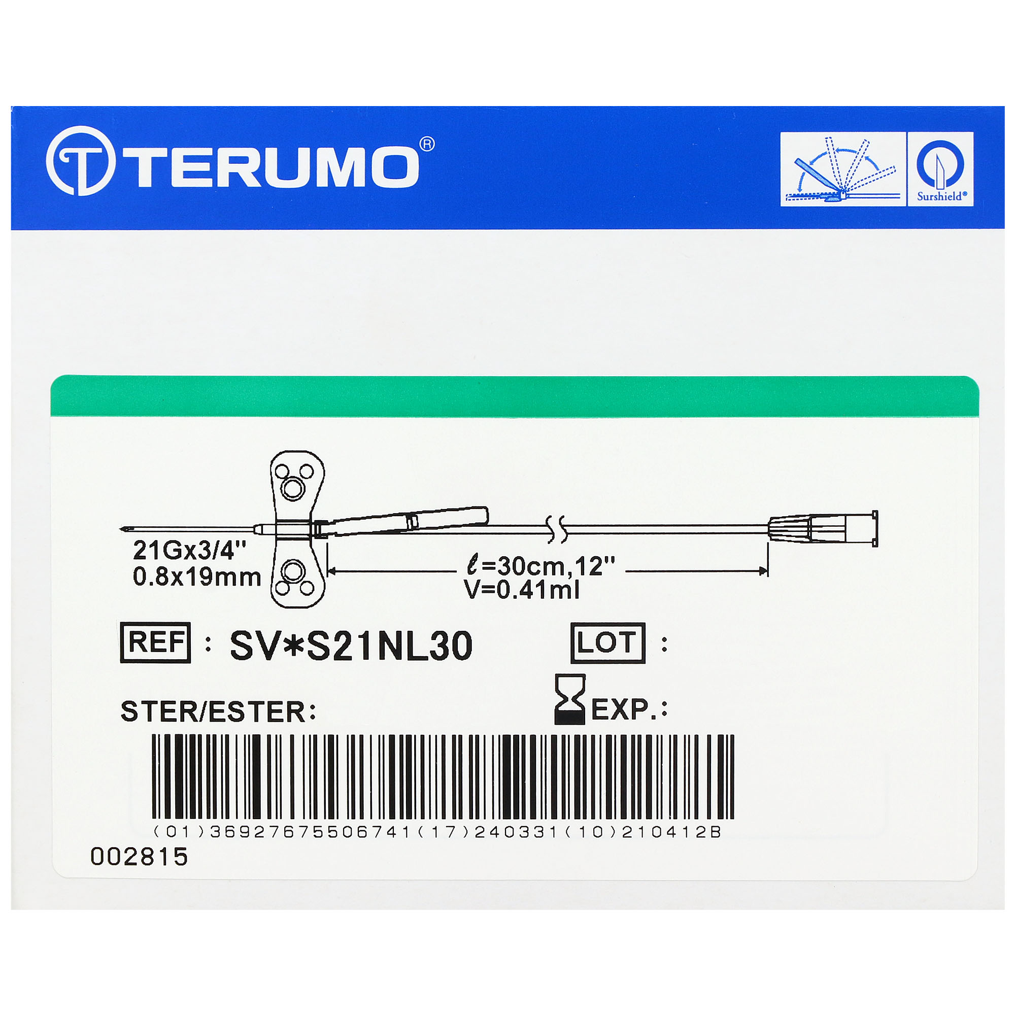 Surflo Safety Sicherheits-Venenpunktionskanüle