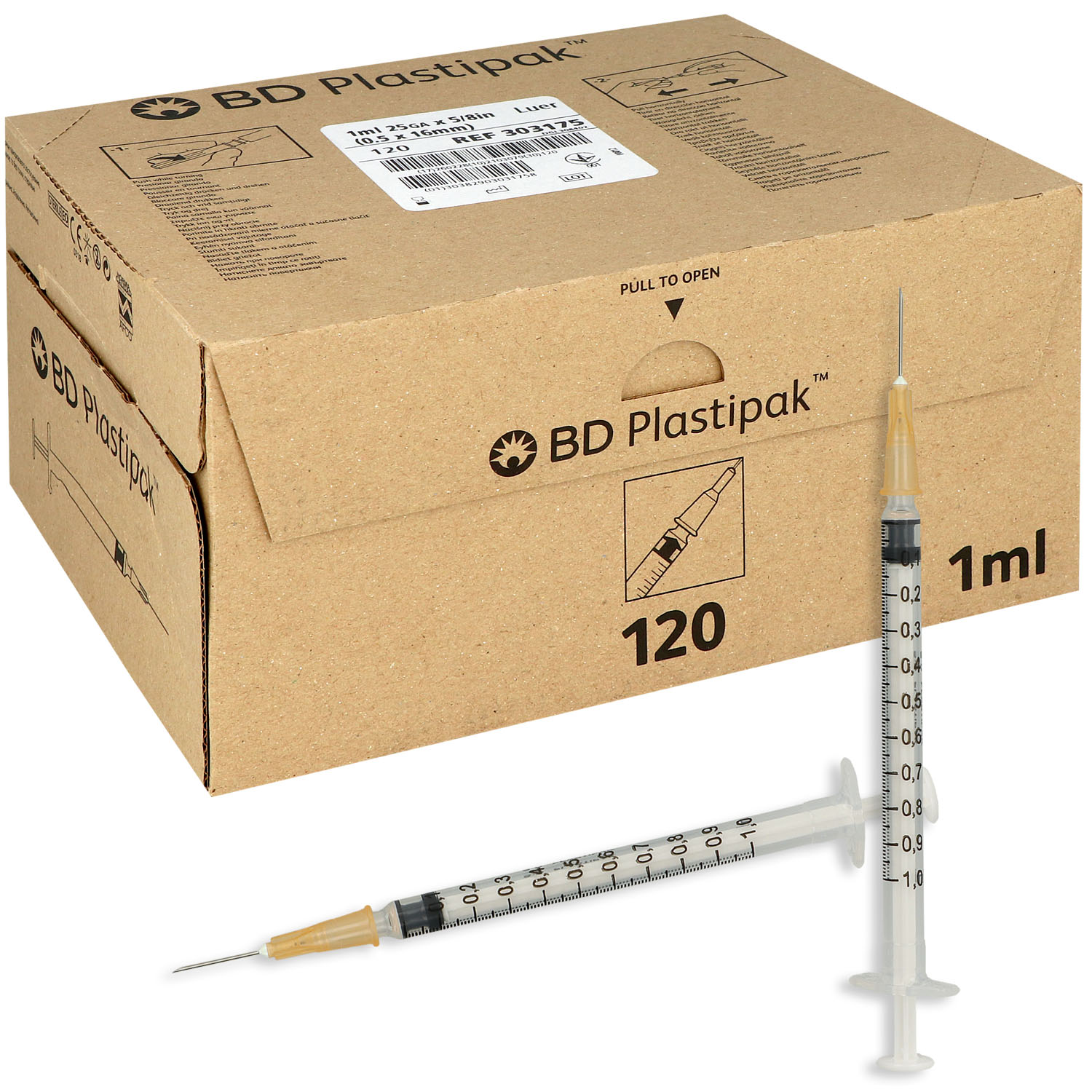 BD Plastipak Tuberkulinspritze - 120 Stück