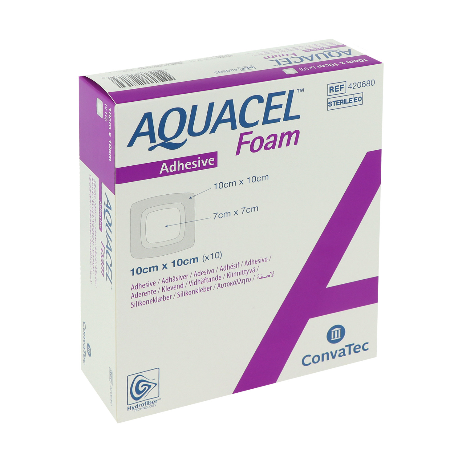 Aquacel Foam adhäsiv 10 x 10 cm (10 St.) Schaumverband