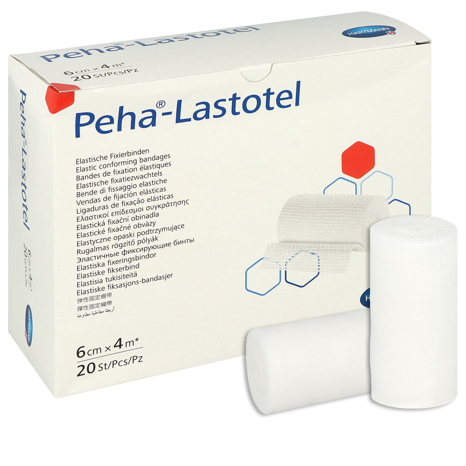 Peha-Lastotel 6 cm x 4 m - 20 Fixierbinden