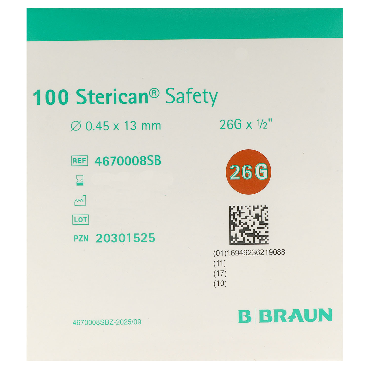 Sterican Safety Sicherheits-Einmalkanülen - 100 St.