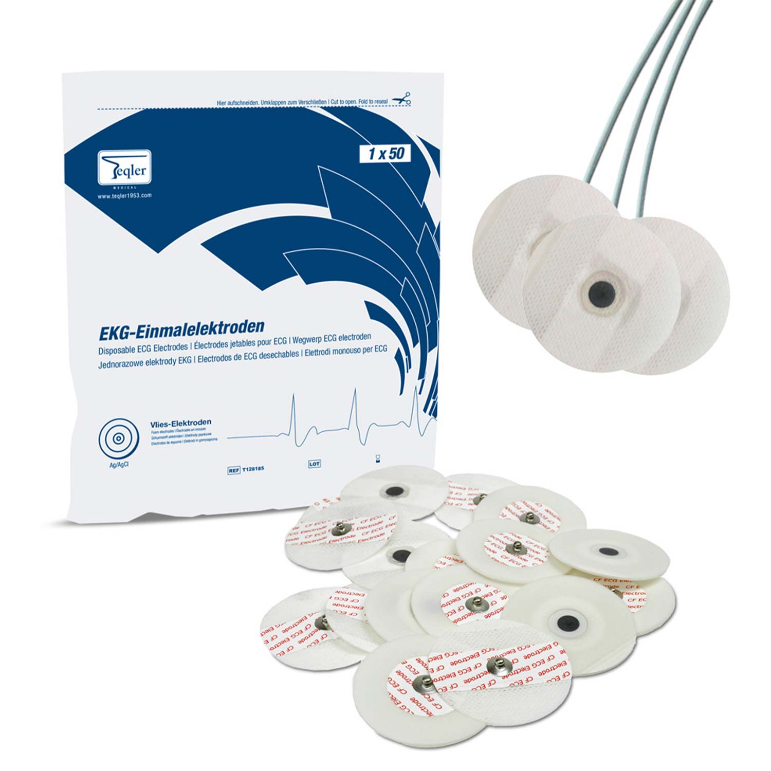 Teqler EKG-Einmalelektroden, Ø 55 mm