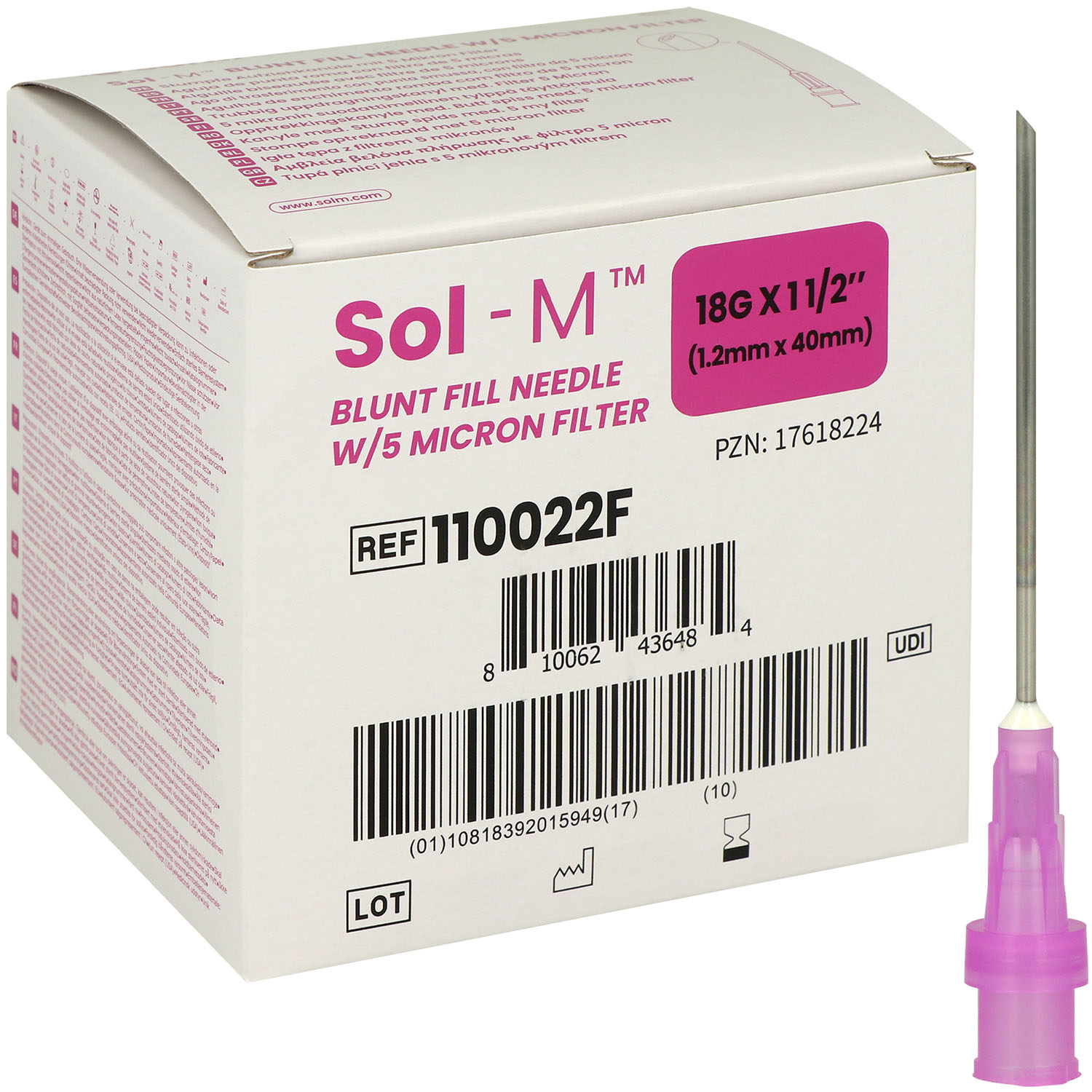 SOL-M Blunt Fill Needle Aufziehkanüle