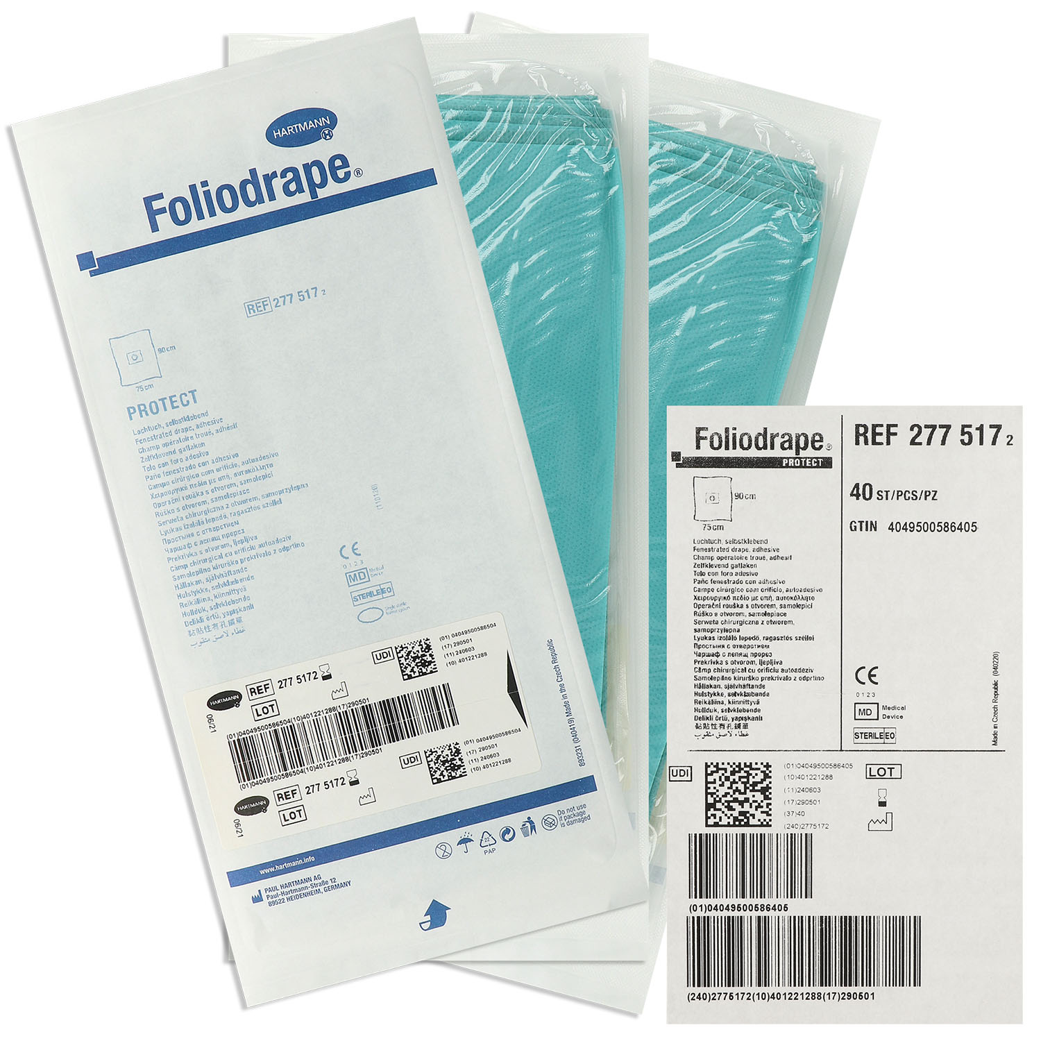Foliodrape Protect Lochtücher 75 x 90 cm - 40 St.