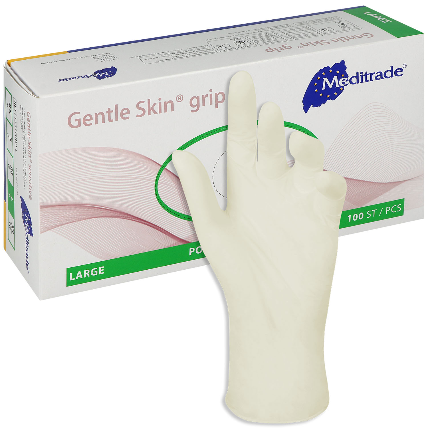 Gentle Skin® grip Latexhandschuh unsteril puderfrei Gentle Skin® grip Latexhandschuh unsteril puderfrei