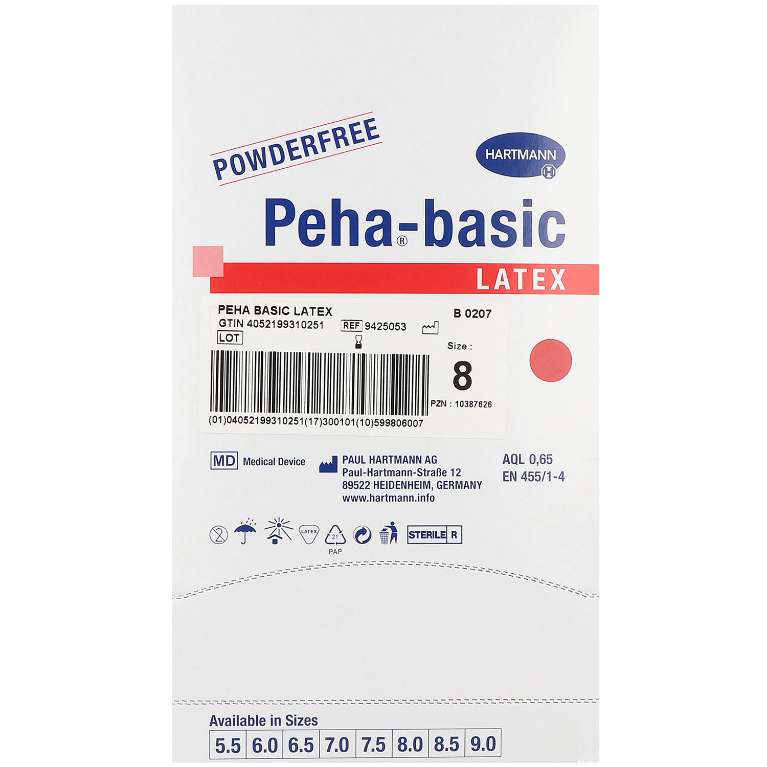 Peha-basic latex OP-Handschuhe