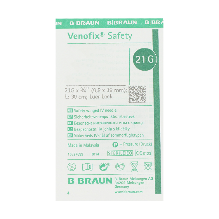 Venofix Safety Punktionskanüle, Venenpunktionsbesteck mit Sicherheitsmechanismus