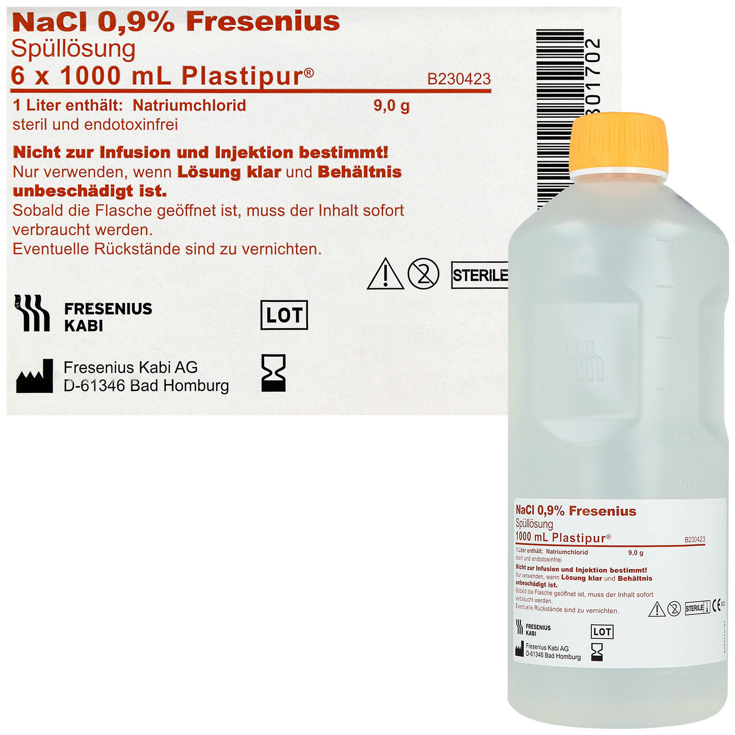 NaCl 0,9% Plastikschraubflasche