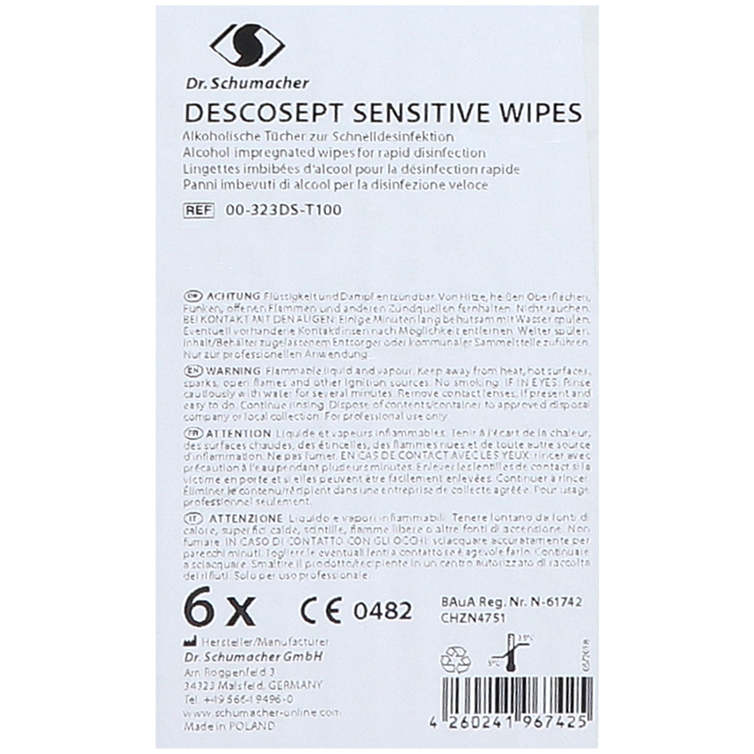 DESCOSEPT Sensitive Wipes