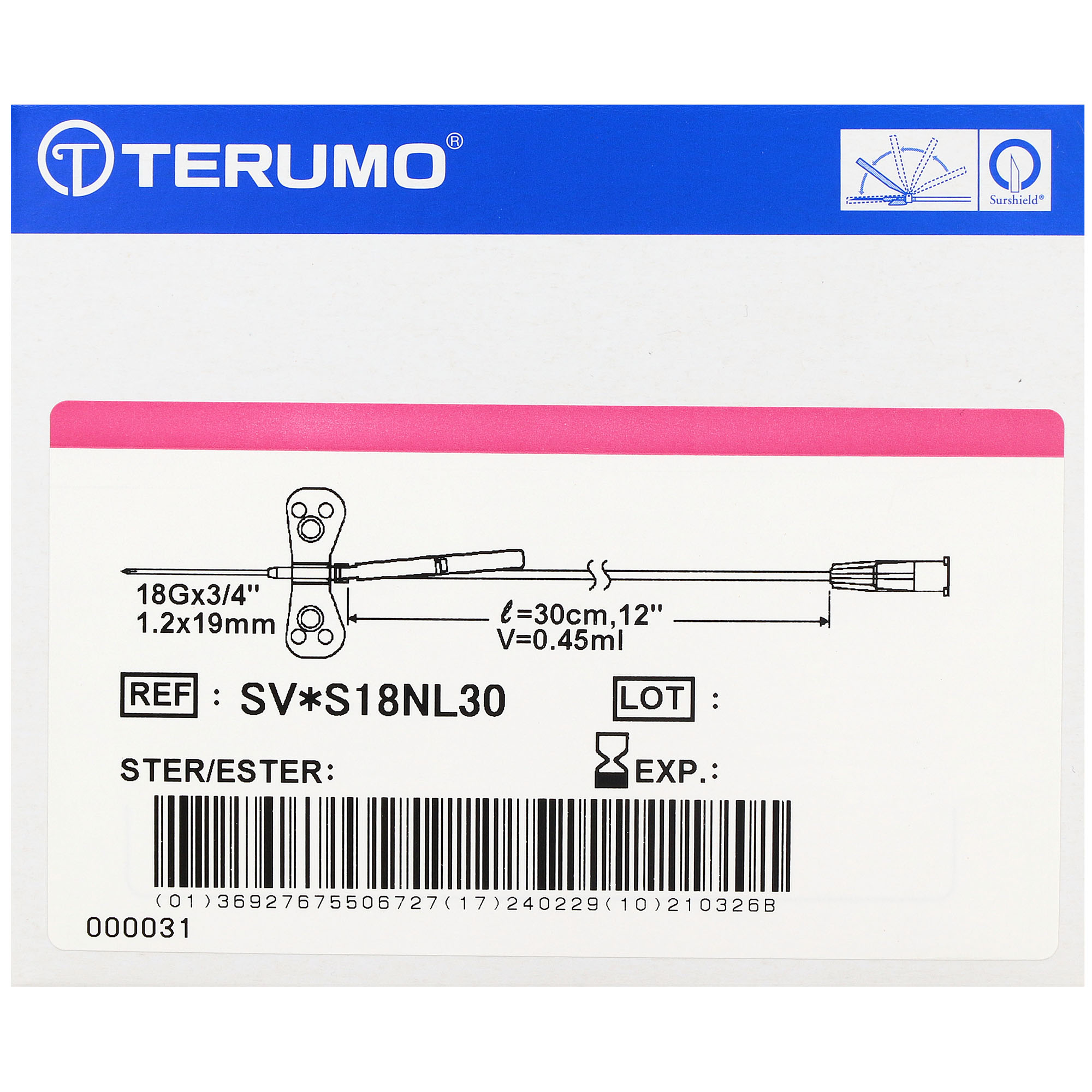 Surflo Safety Sicherheits-Venenpunktionskanüle
