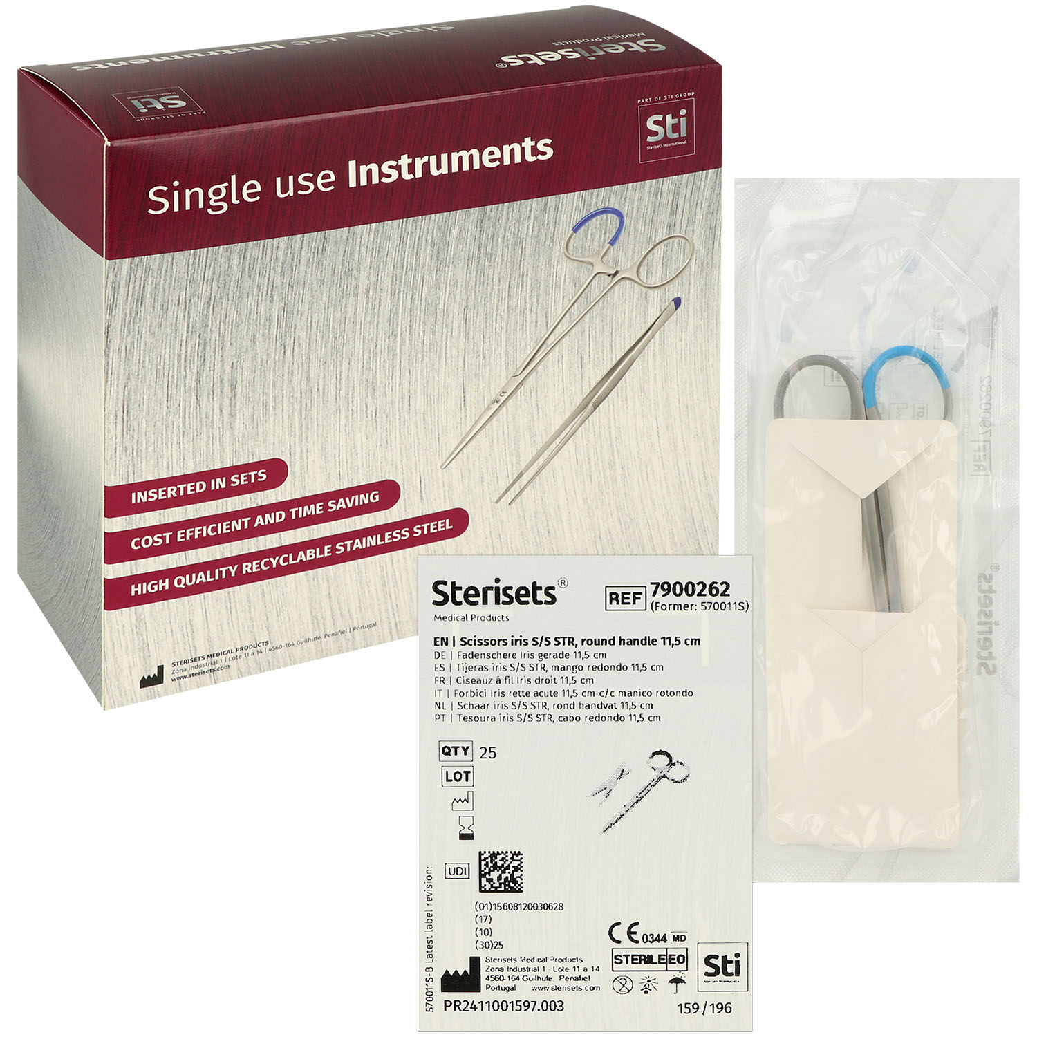 Einmal Iris Scheren, 4 1/2", steril