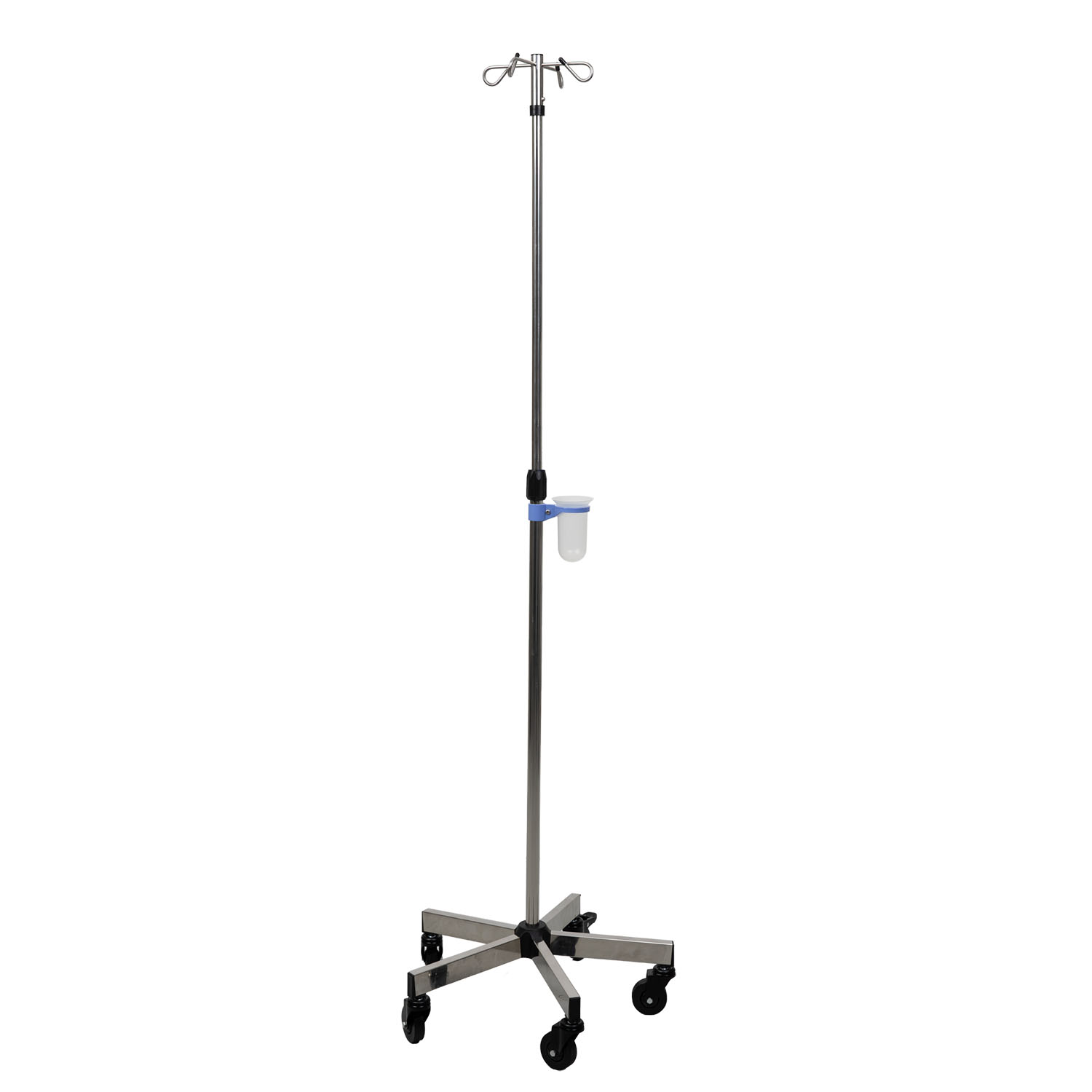 Infusionsständer, verchromt inkl. Abtropfglas