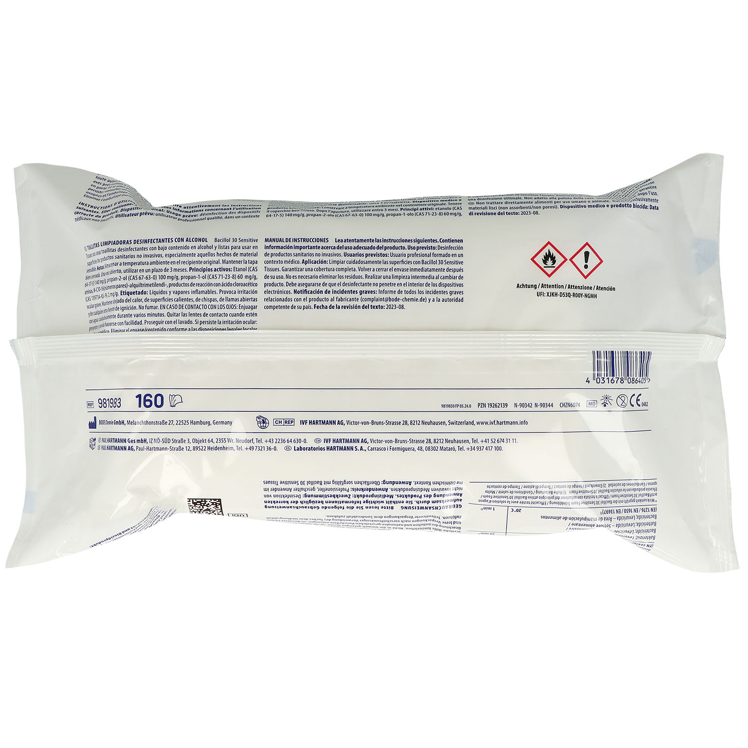 Bacillol 30 Sensitive Green Tissues Bacillol 30 Sensitive Green Tissues