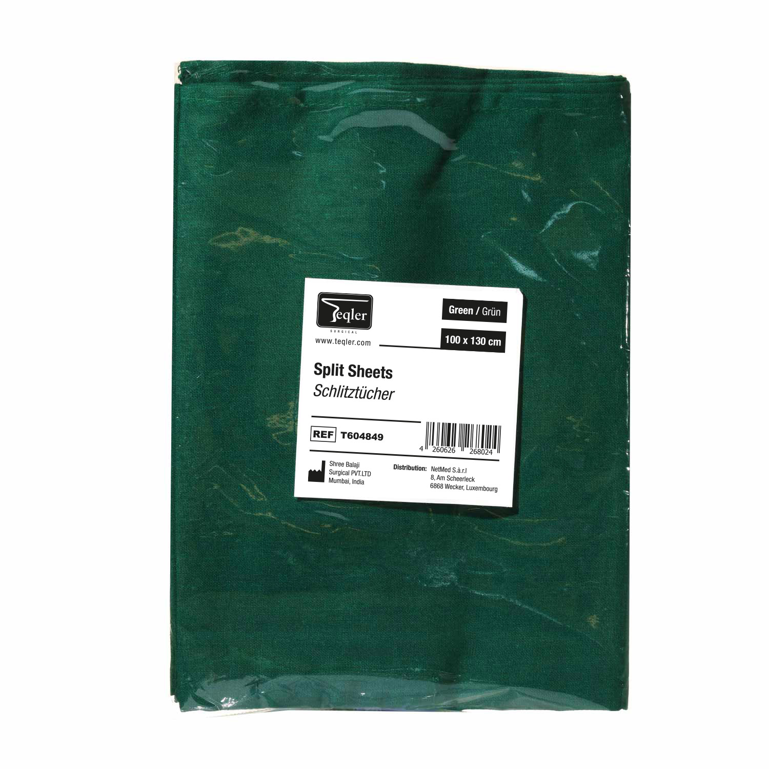 Teqler wiederverwendbares Schlitztuch aus Baumwolle