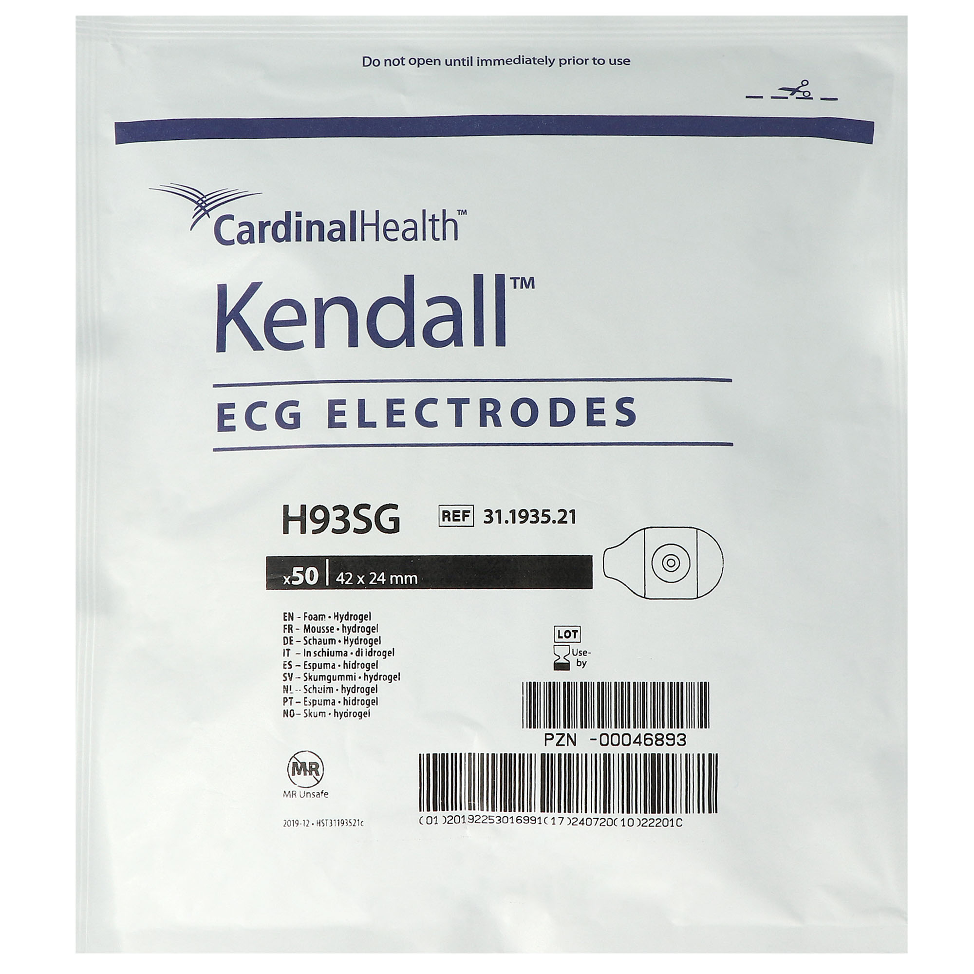 Arbo Einmal-Elektroden H93SG mit Hydrogel und Ag/AgCI-Sensor