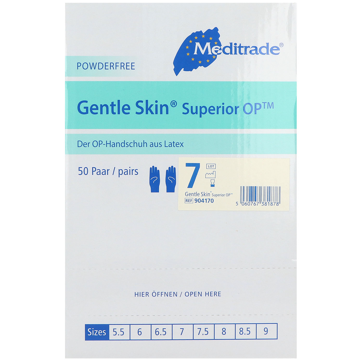 Gentle Skin Superior OP-Handschuhe Latex, puderfrei, steril Gentle Skin Superior OP-Handschuhe Latex, puderfrei, steril