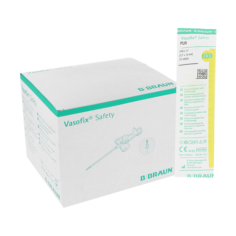 Vasofix Safety G24 - 0.70 x 19 mm - gelb - 50 St.