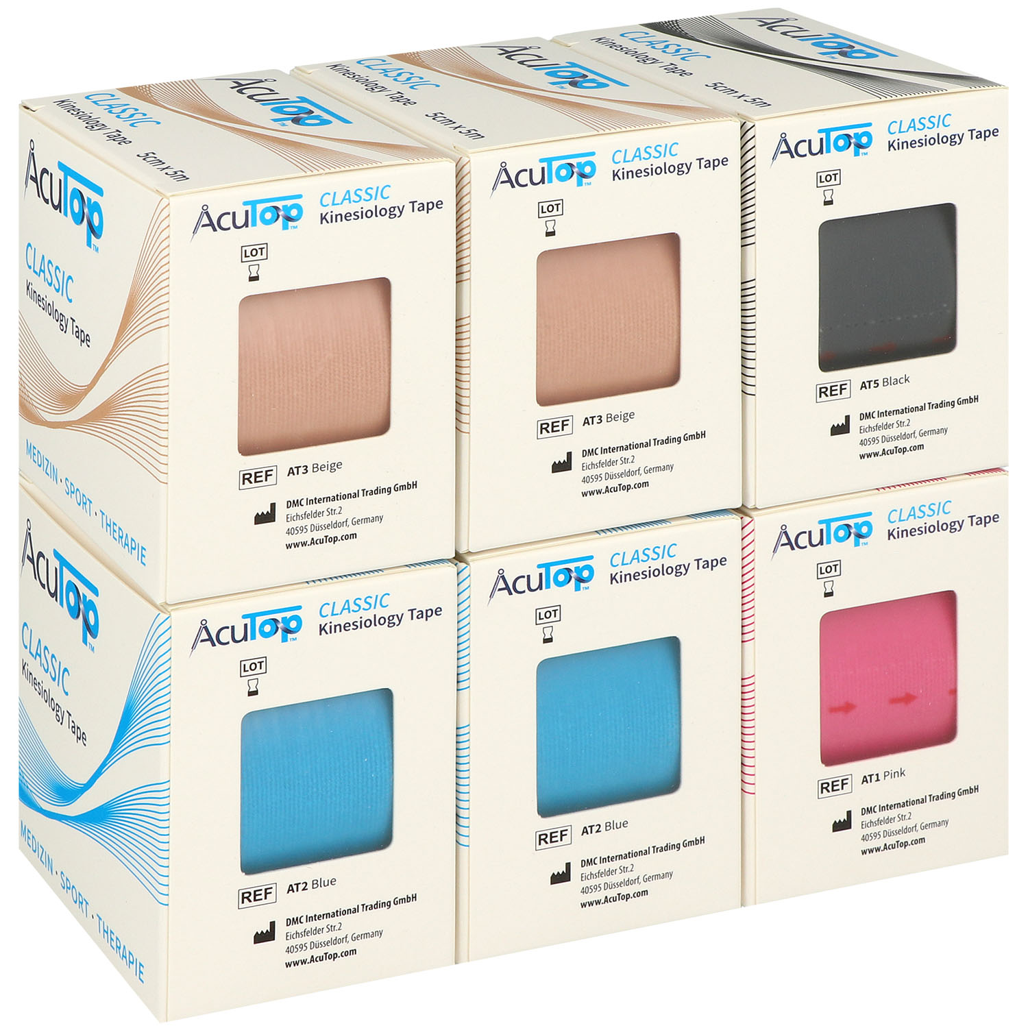 AcuTop Kinesiology Tape Classic 6er Set