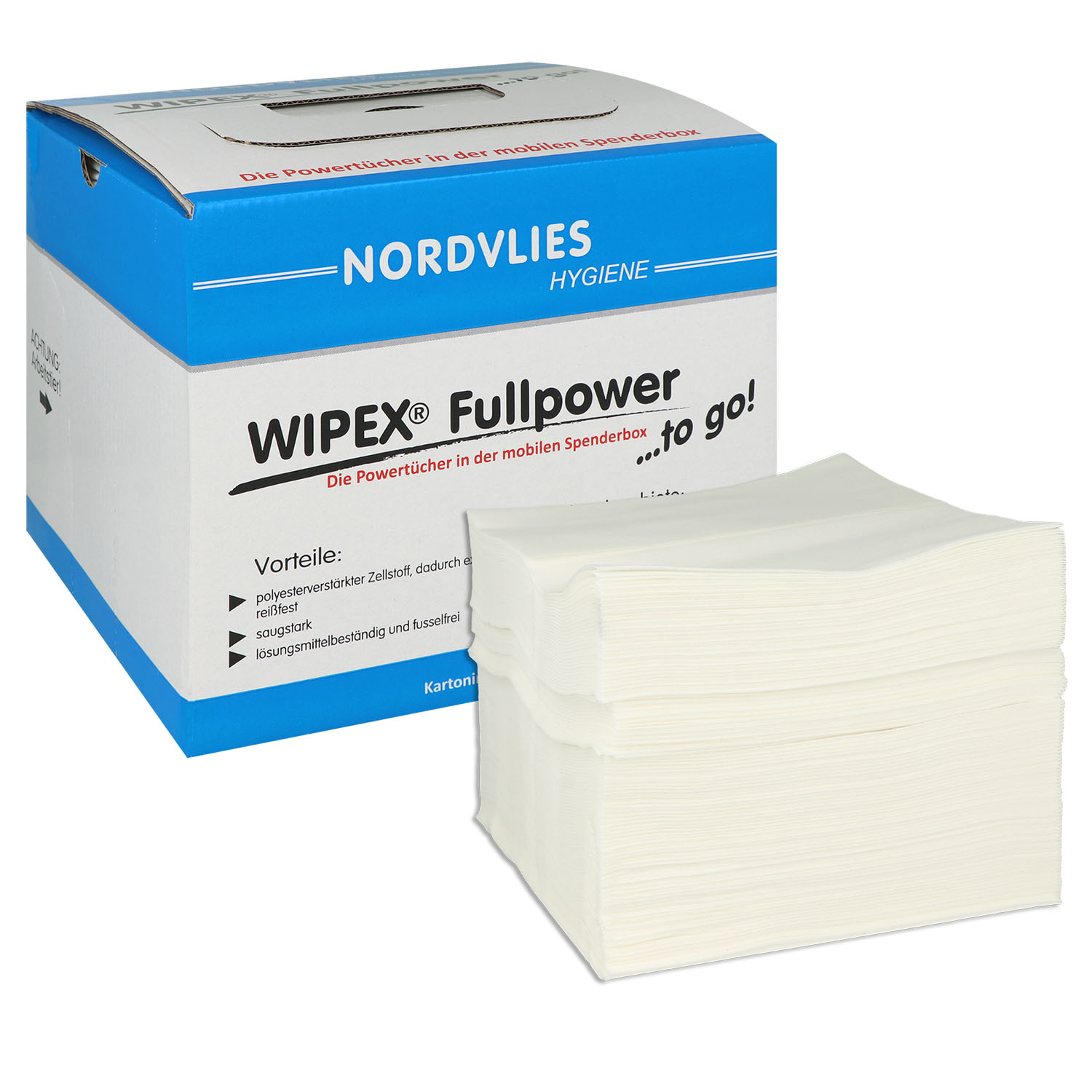 Wipex Fullpower To Go Einwegtücher weiß 32 x 38 cm - 100 St.