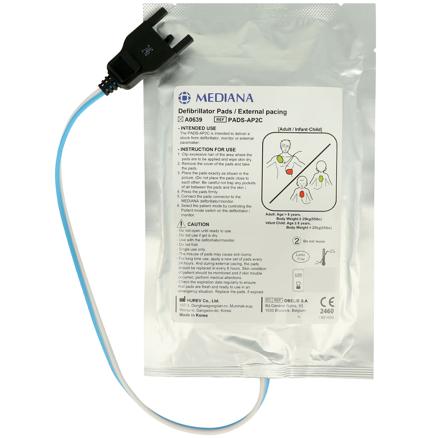 Elektrodenpads für Erwachsene für defiMaster