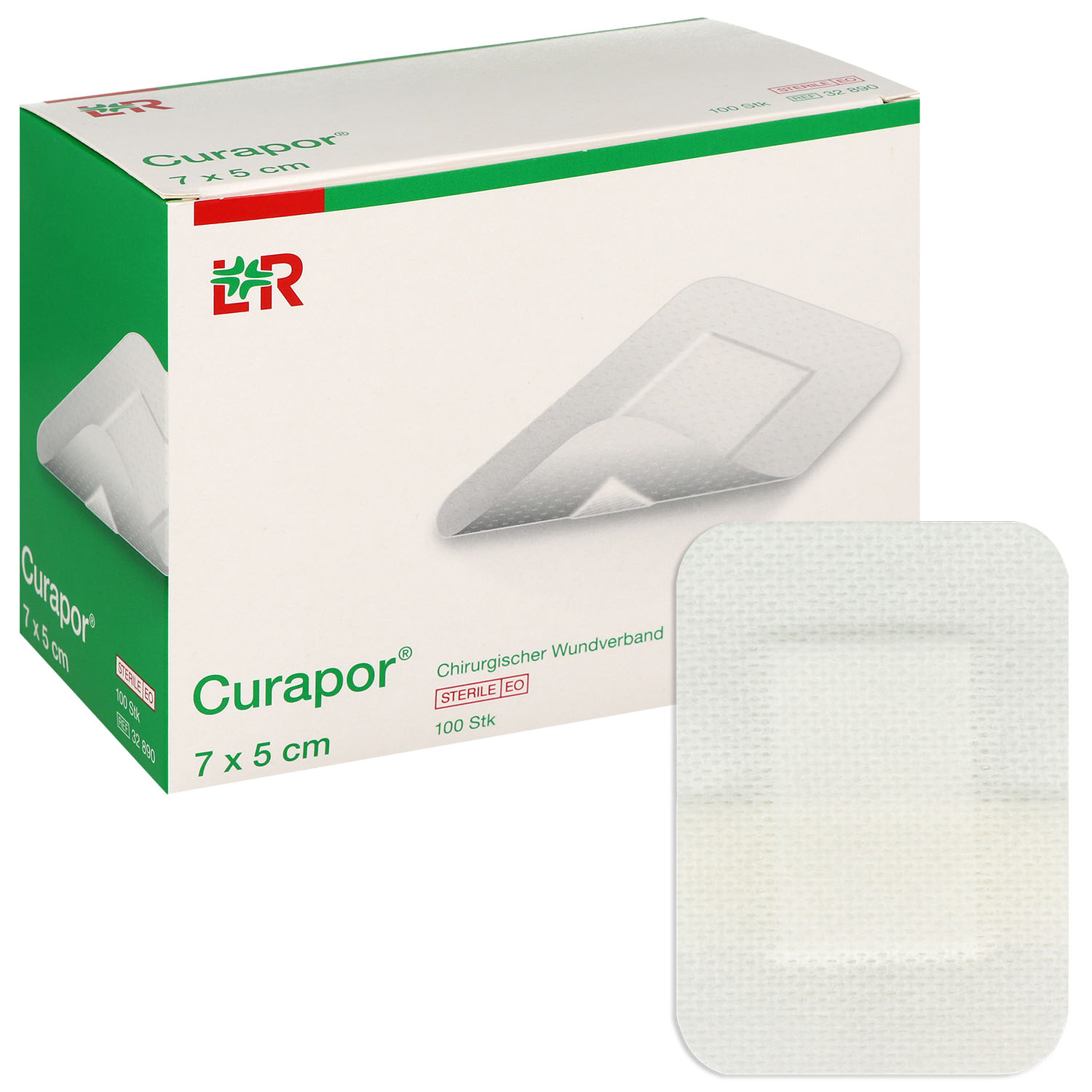 Curapor 5 x 7 cm 100 St. - chirurgischer Wundverband, steril