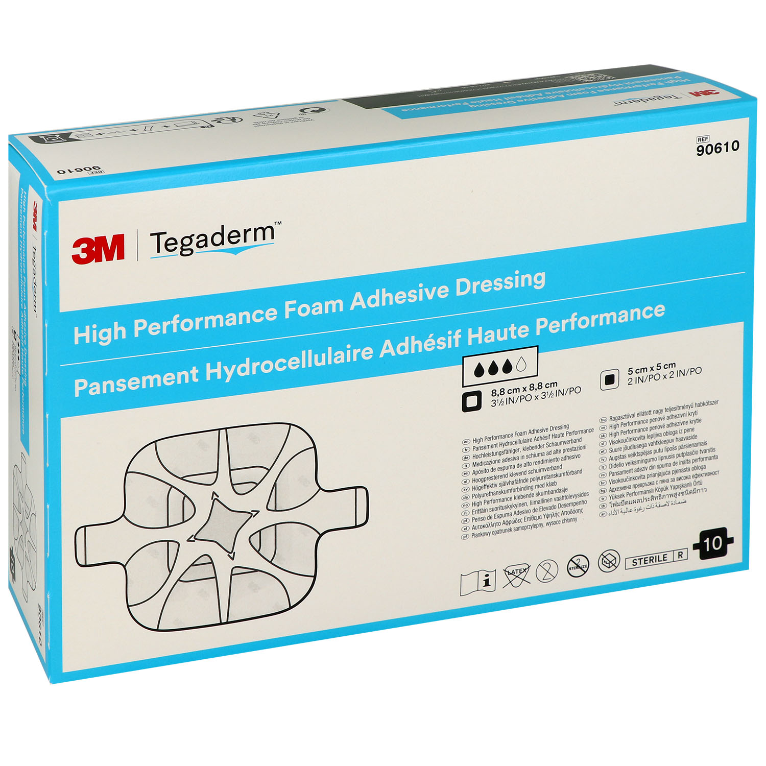 3M Tegaderm Foam Adhesive Schaumverband mit Kleberand