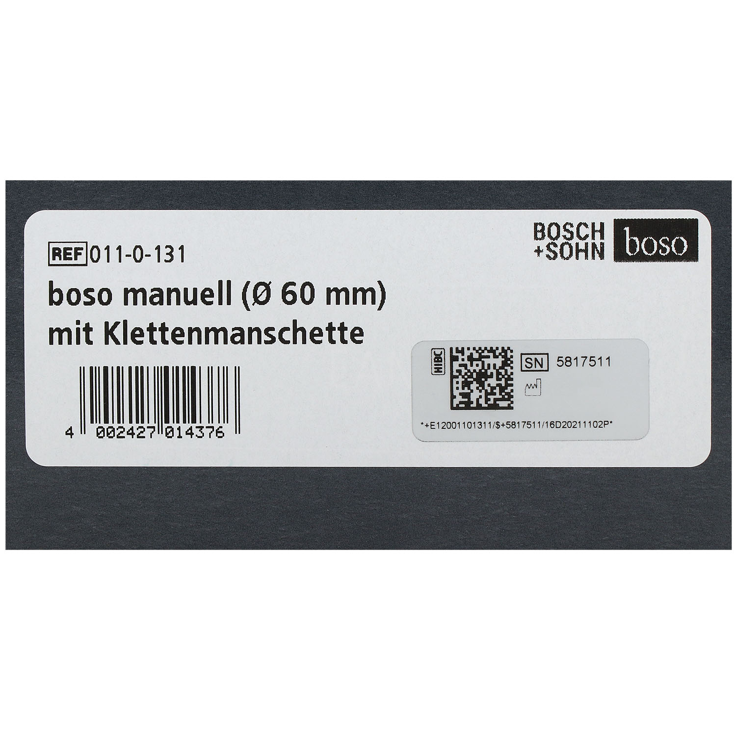 Blutdruckmessgerät BOSO manuell Skala 60 mm Doppelschlauch, 1 Stück