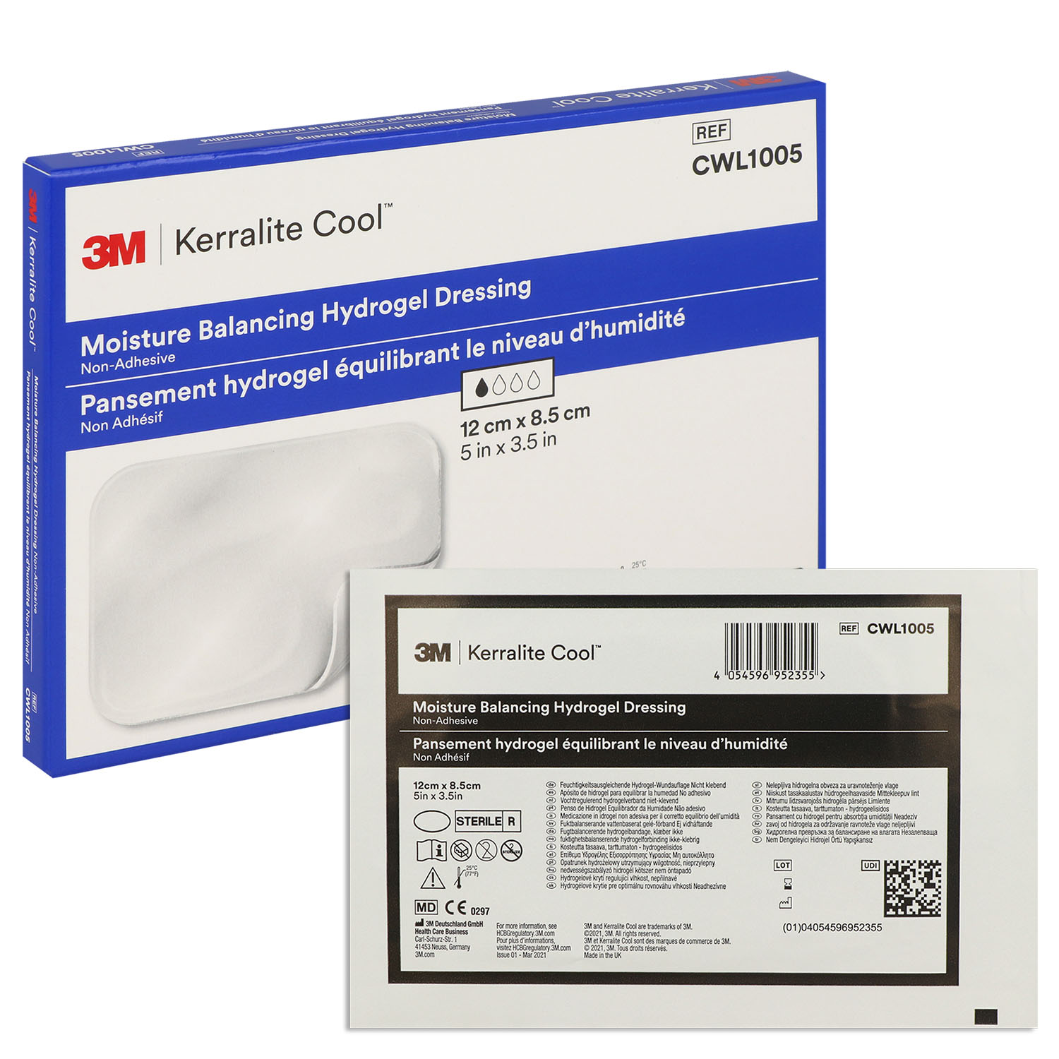 3M Kerralite Cool Feuchtigkeitsregulierende Hydrogelwundauflage