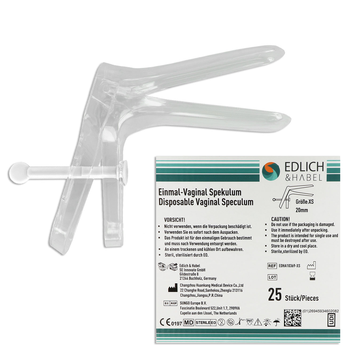 Vaginal Einmal-Spekulum mit Steckverschluss - 25 St.