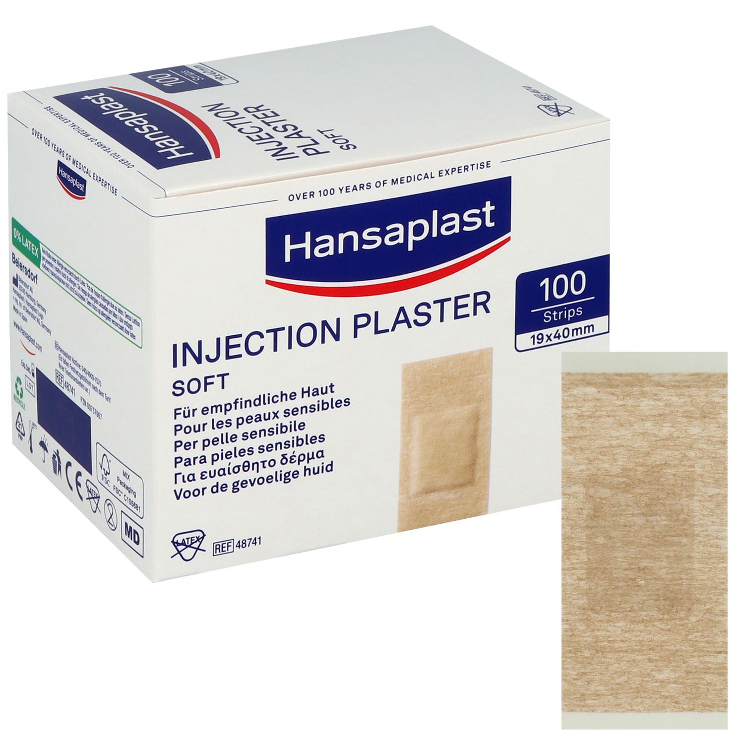 HANSAPLAST Soft Injektionspflaster für empfindliche Haut