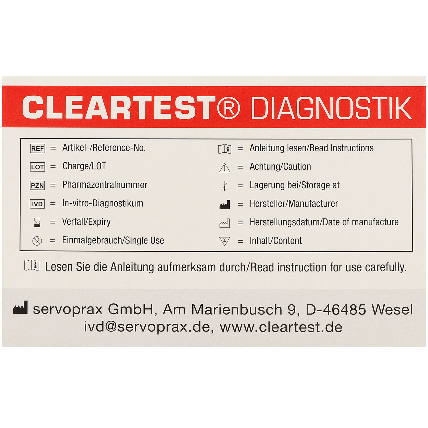 TROPONIN Infarkt Test Cleartest