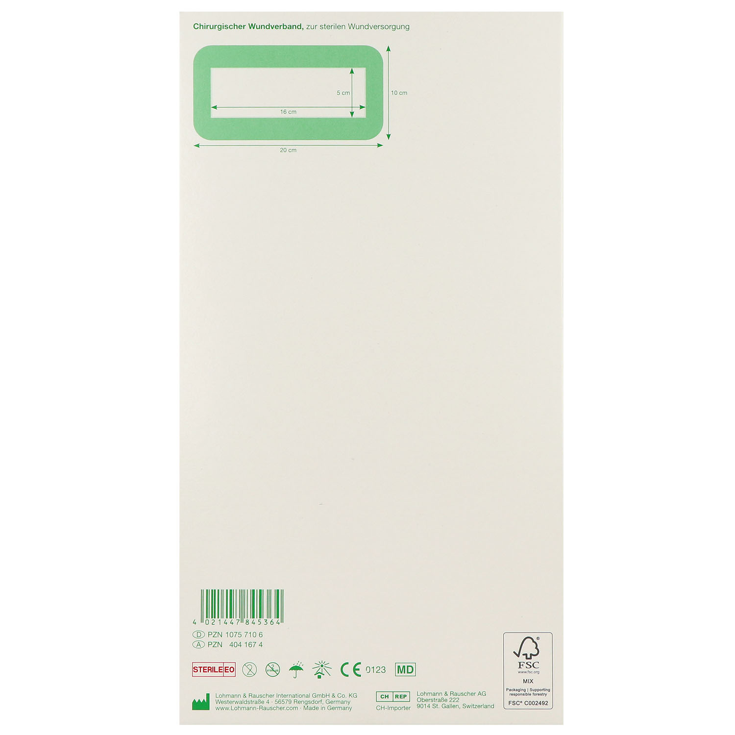 Curapor chirurgischer Wundverband, steril